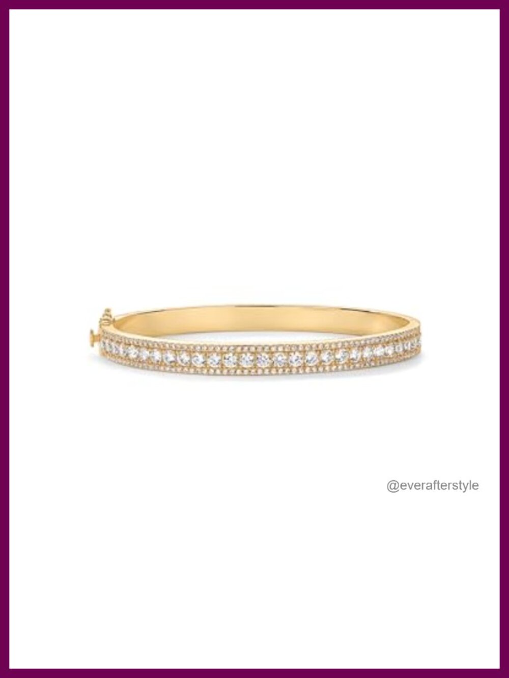 14K Gold Plated Cubic Zirconia Bangle Tennis Bracelet
